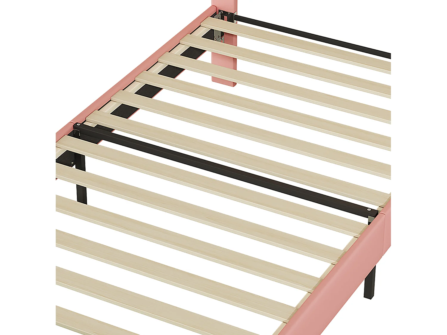 DreamMespace Lit Rembourré 90x200 cm - Lit Enfant Nuage LED RGB & Tête de Lit Réglable, Simili Cuir Rose