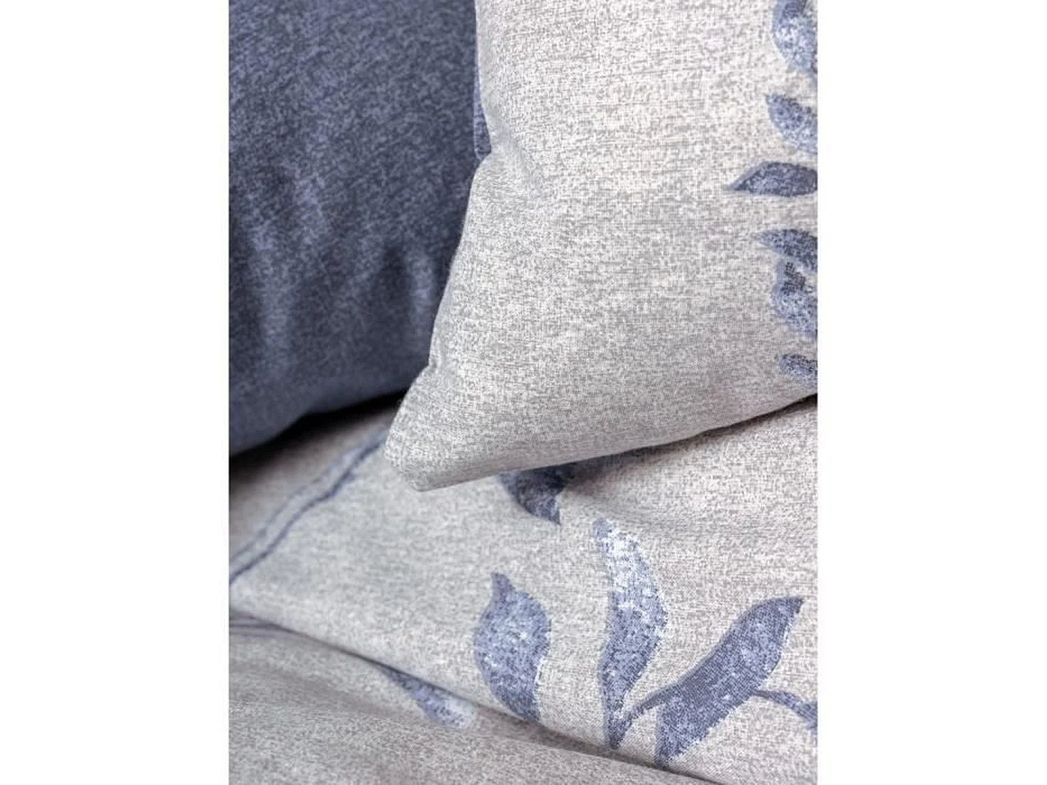 Parure de lit - housse de couette 220 x 240 + 2 taies d'oreiller 60 x 60 coton renforcé - Bleu