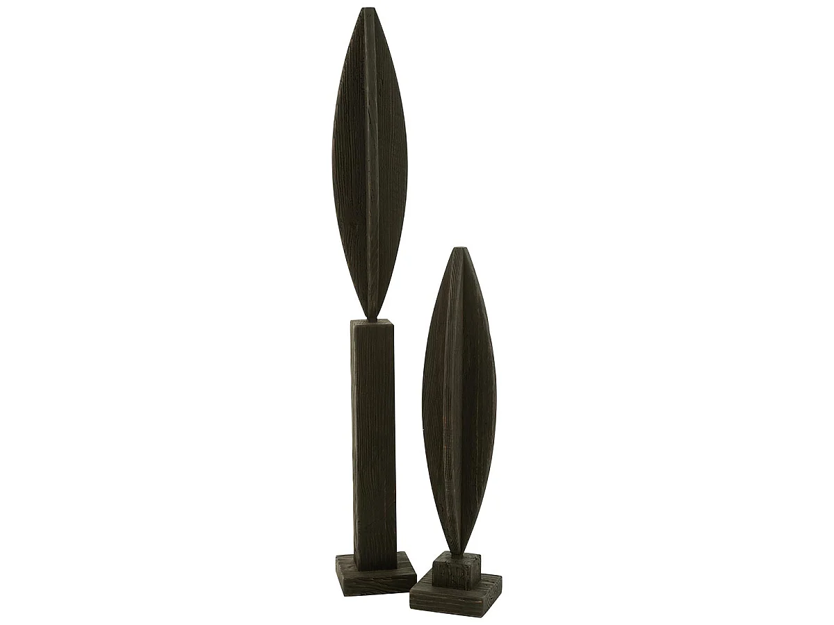 Déco sur Pied en Bois "Luke" 70cm Noir