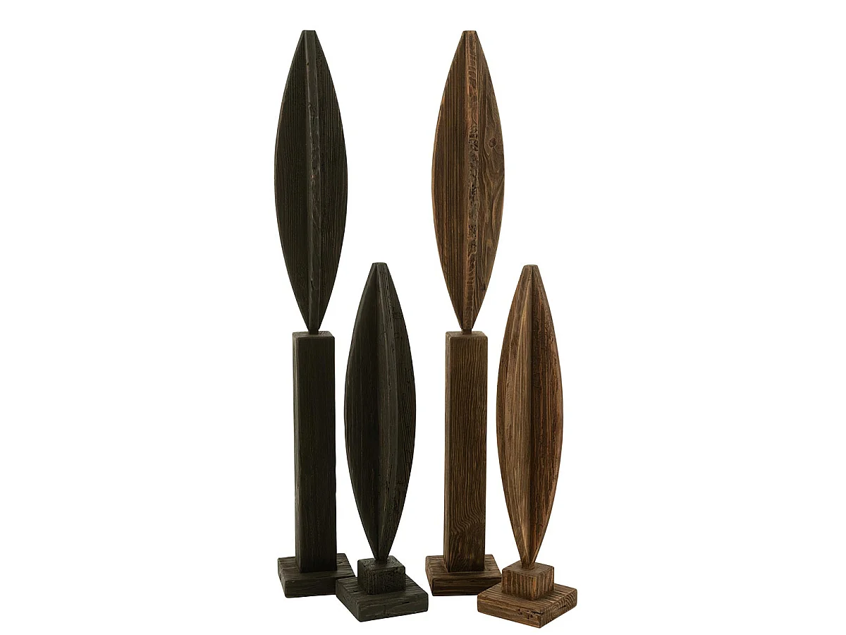 Déco sur Pied en Bois "Luke" 70cm Noir