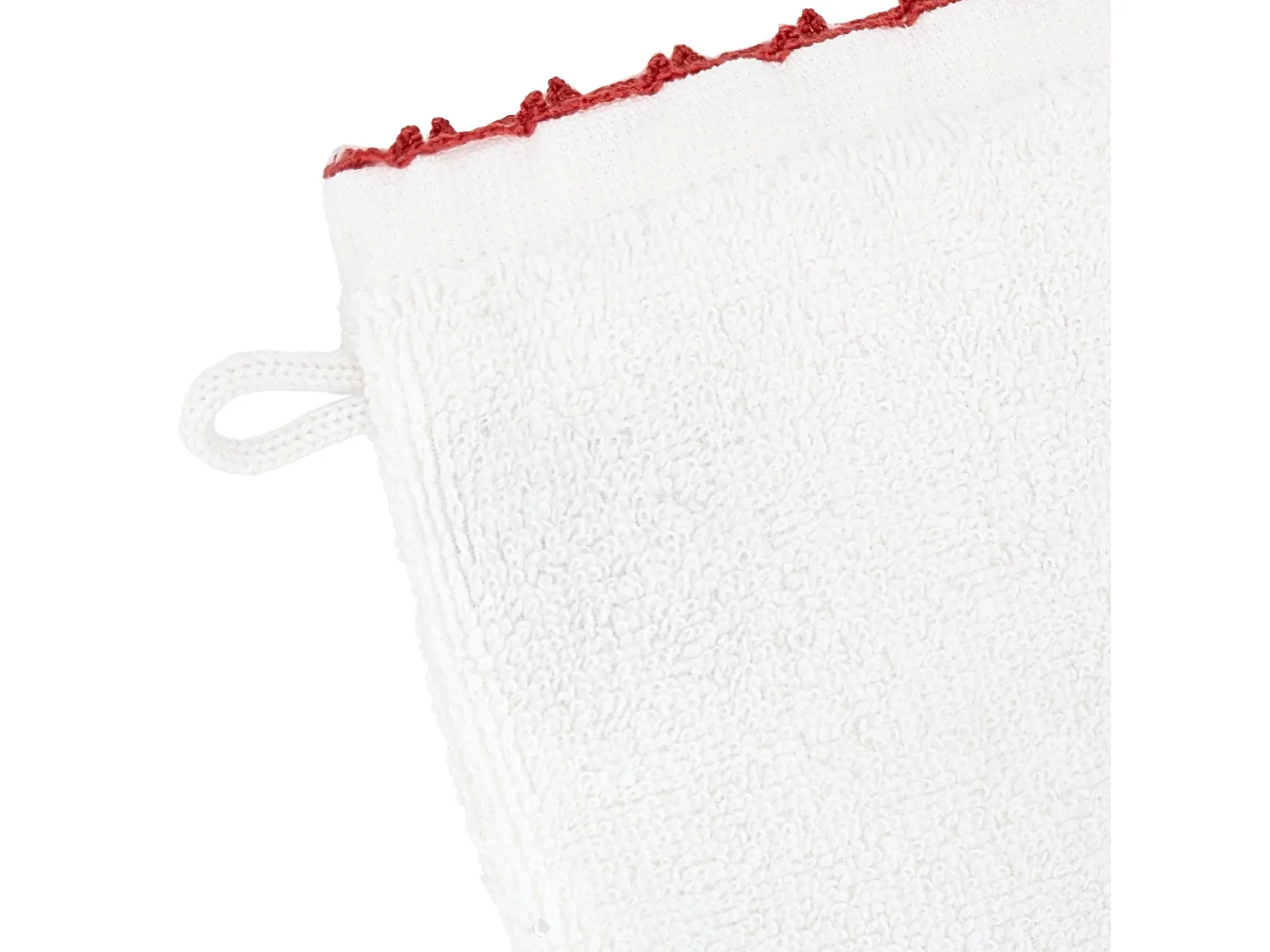 Lot de deux gants de toilette 16x21 cm pur coton collection ORLA avec picueta rose