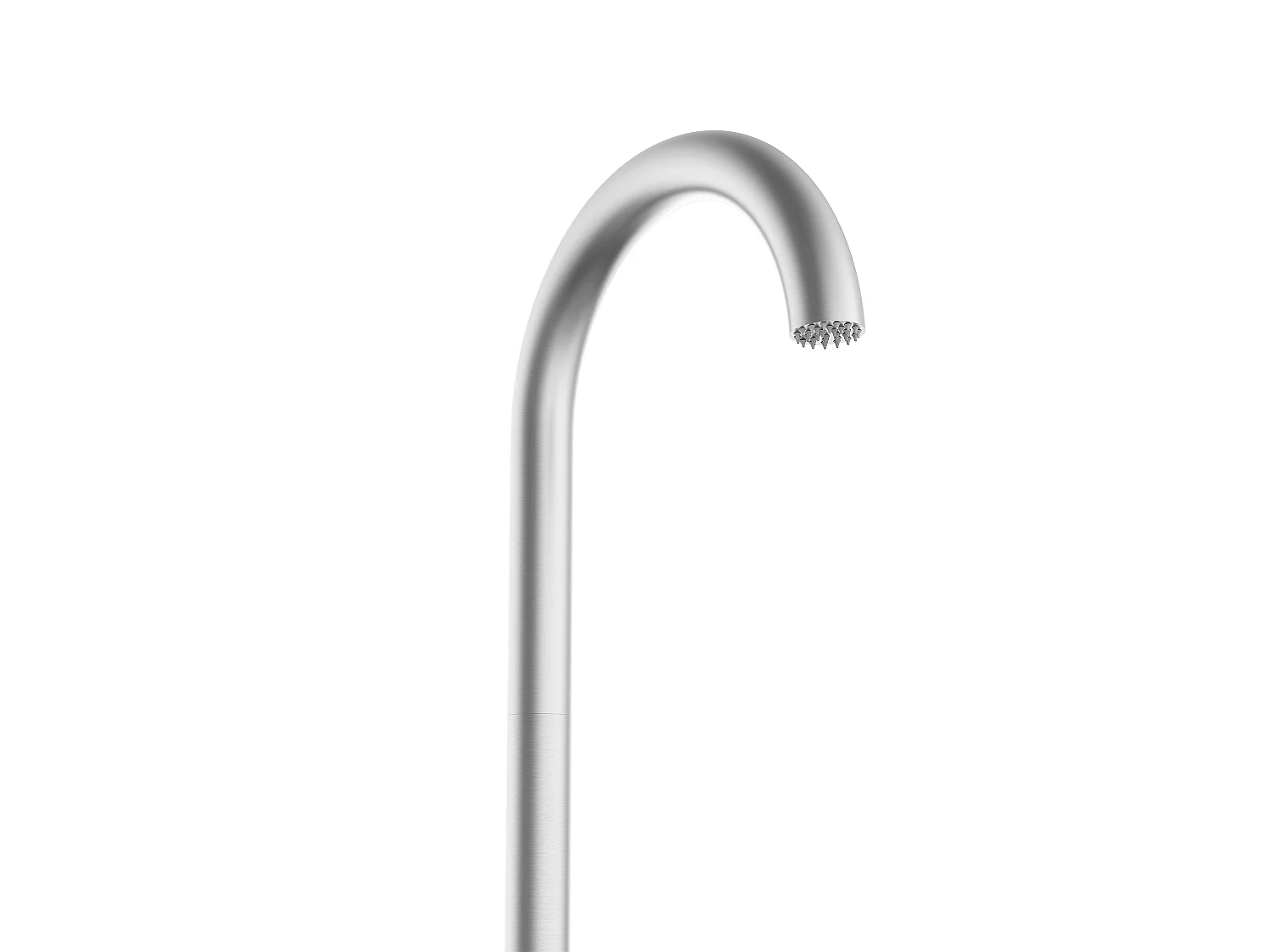 Douche d’extérieur avec dalle – Inox brossé – Argenté – H 230 cm – DESNARO