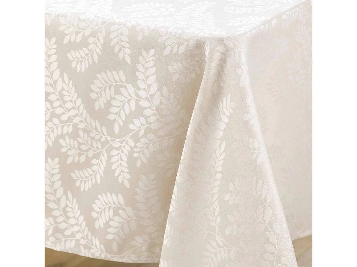 Nappe Jacquard Imprimé "Doriane" 140x240cm Naturel