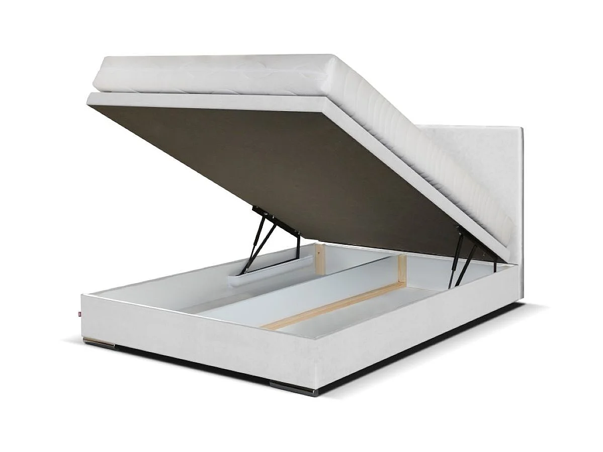 Boxspringbett Sizilien mit Bettkasten ohne Matratze Doppelbett 160 cm (Fresh 09 - rosa)