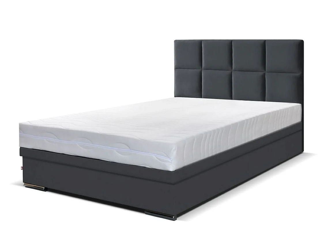 Boxspringbett Sizilien mit Bettkasten ohne Matratze Doppelbett 160 cm (Fresh 32 - grau)