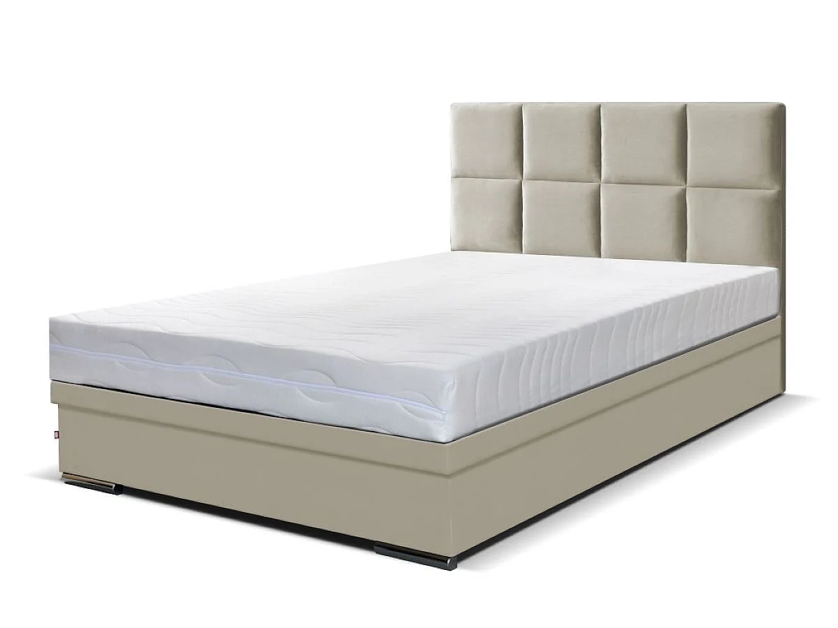 Boxspringbett Sizilien mit Bettkasten ohne Matratze Doppelbett 160 cm (Fresh 02- beige)
