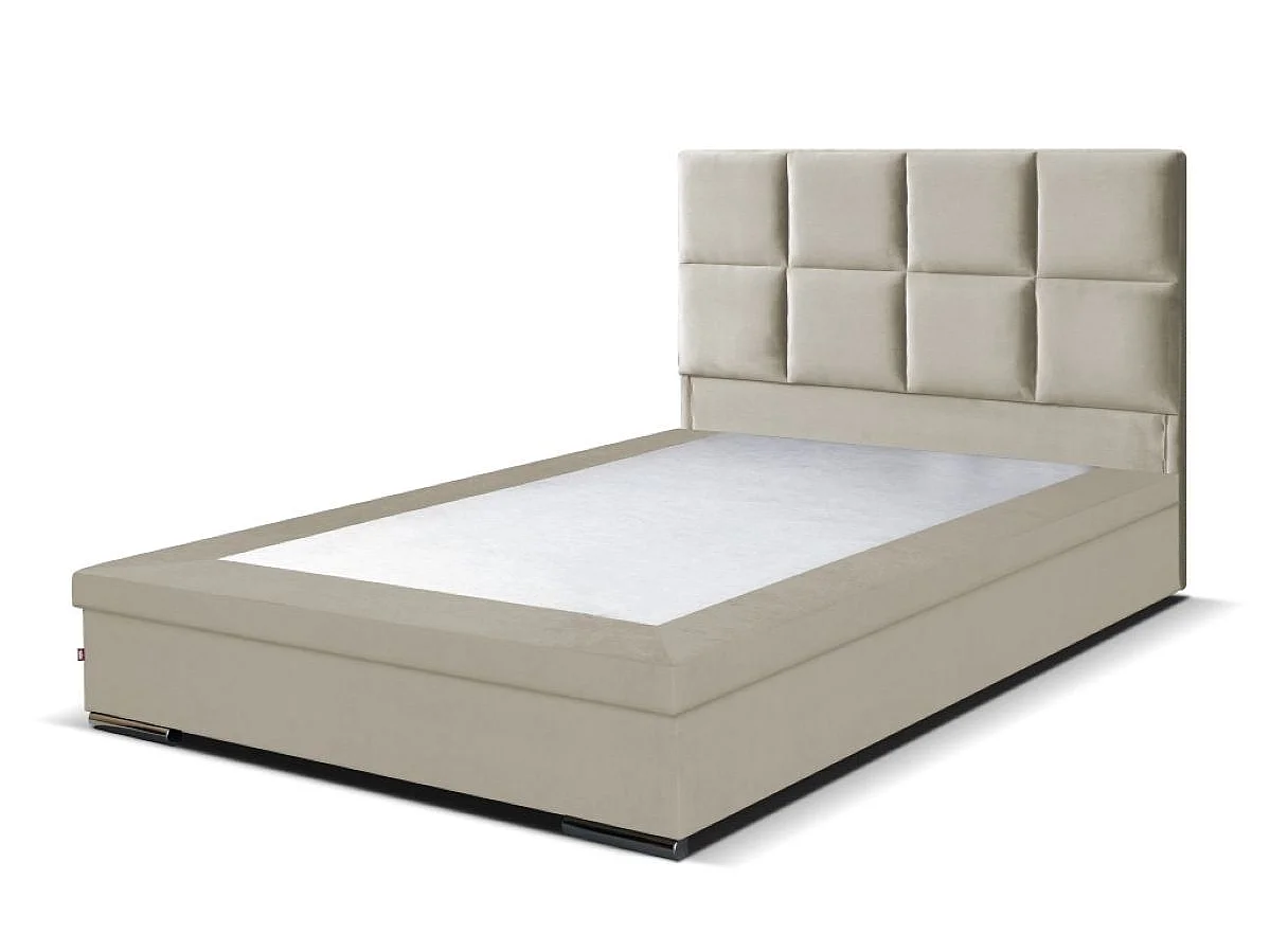 Boxspringbett Sizilien mit Bettkasten ohne Matratze Doppelbett 160 cm (Fresh 02- beige)