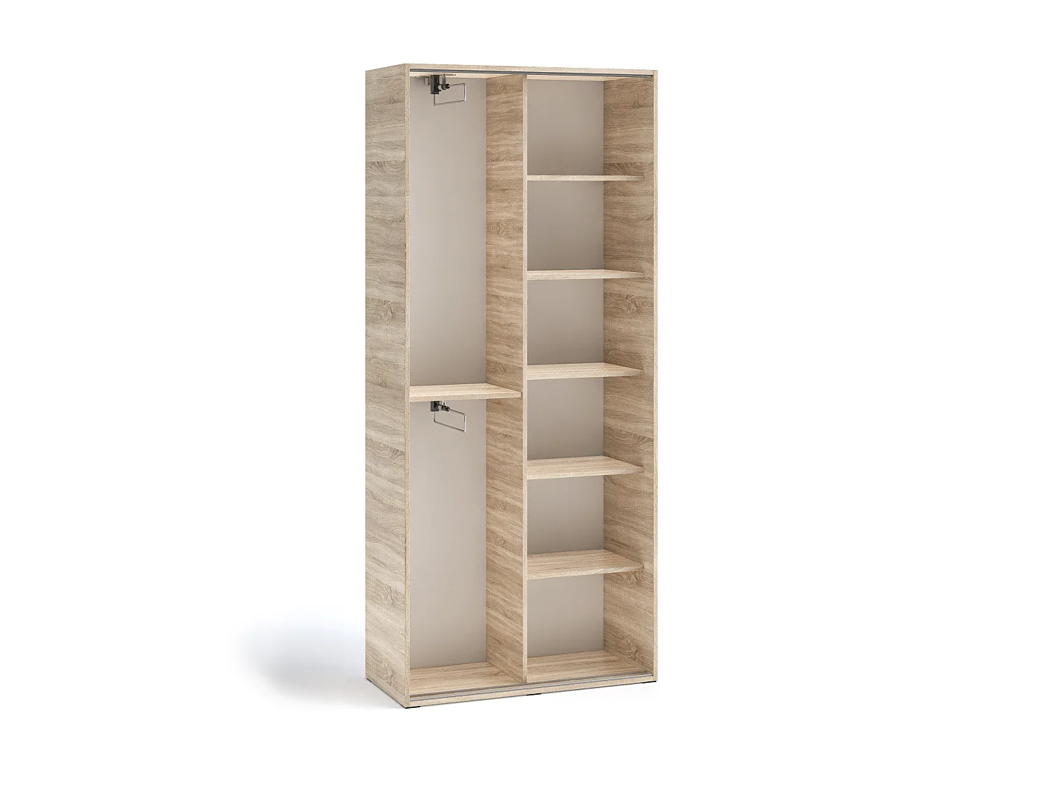 Garderobenschrank Vanessa I 90 cm Garderobe Schrank Spiegel Schlafzimmer Jugendzimmer (sonoma)