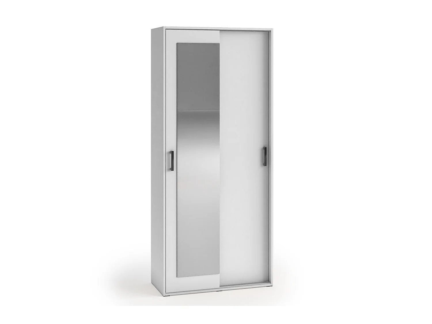 Garderobenschrank Vanessa I 90 cm Garderobe Schrank Spiegel Schlafzimmer Jugendzimmer (weiß)