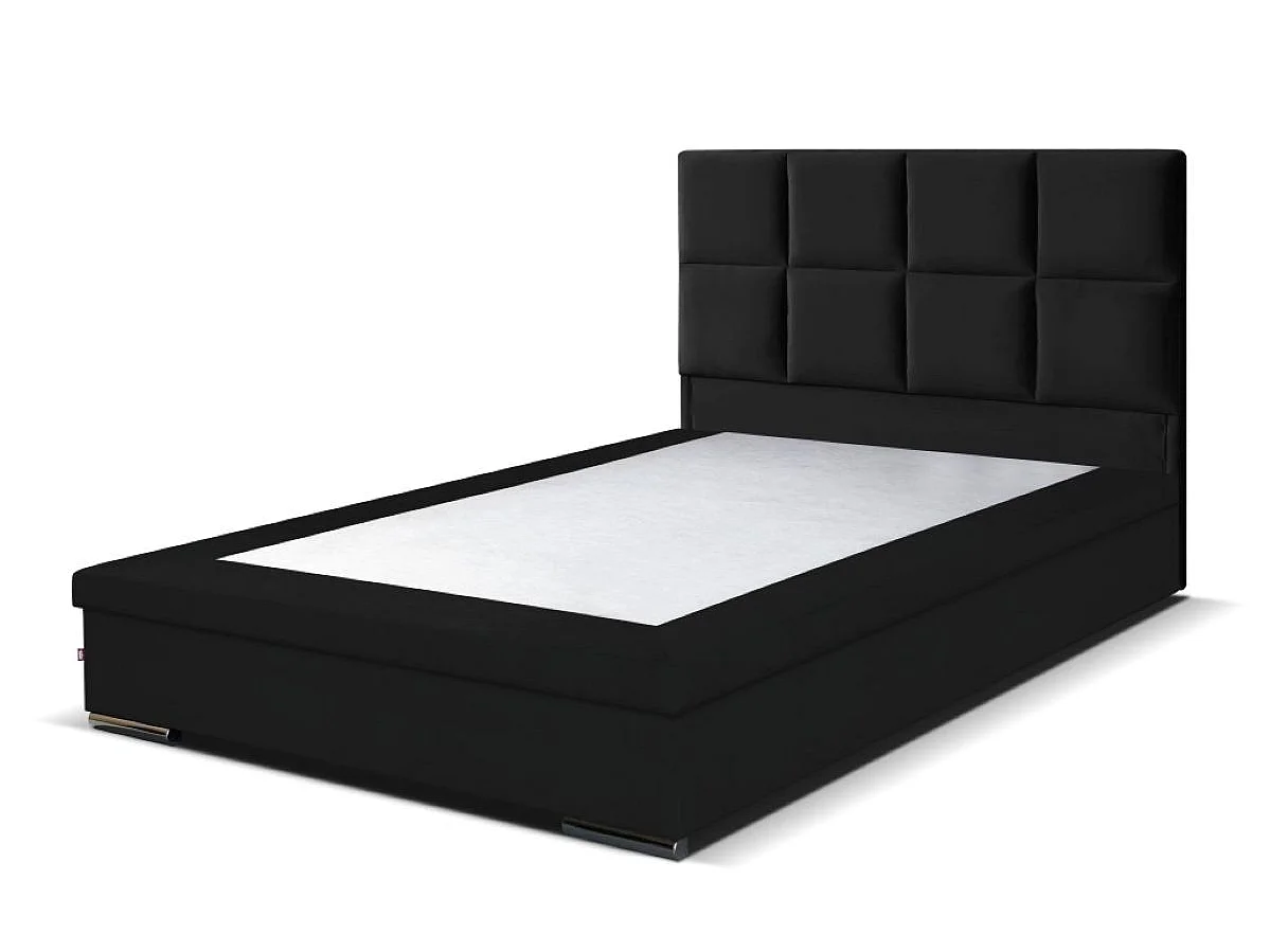 Boxspringbett Sizilien mit Bettkasten ohne Matratze Doppelbett 160 cm (Fresh 17 - schwarz)