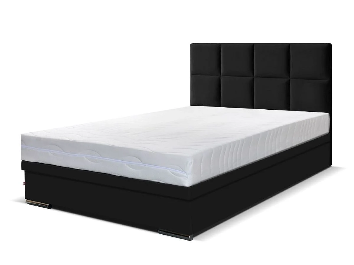 Boxspringbett Sizilien mit Bettkasten ohne Matratze Doppelbett 160 cm (Fresh 17 - schwarz)