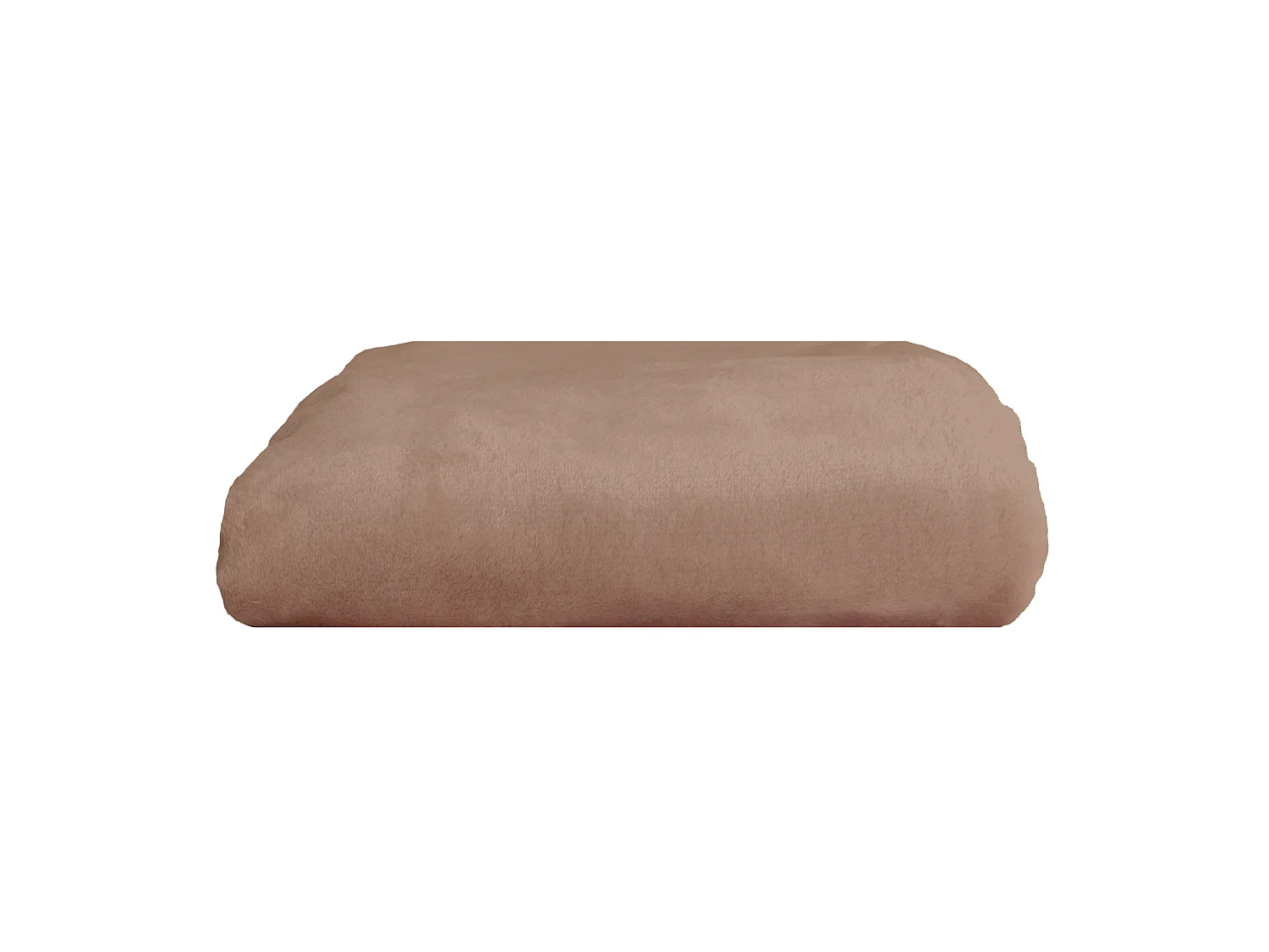 Couverture Plaid marron FLANBERG en Polyester - 180x220 cm - SACASA