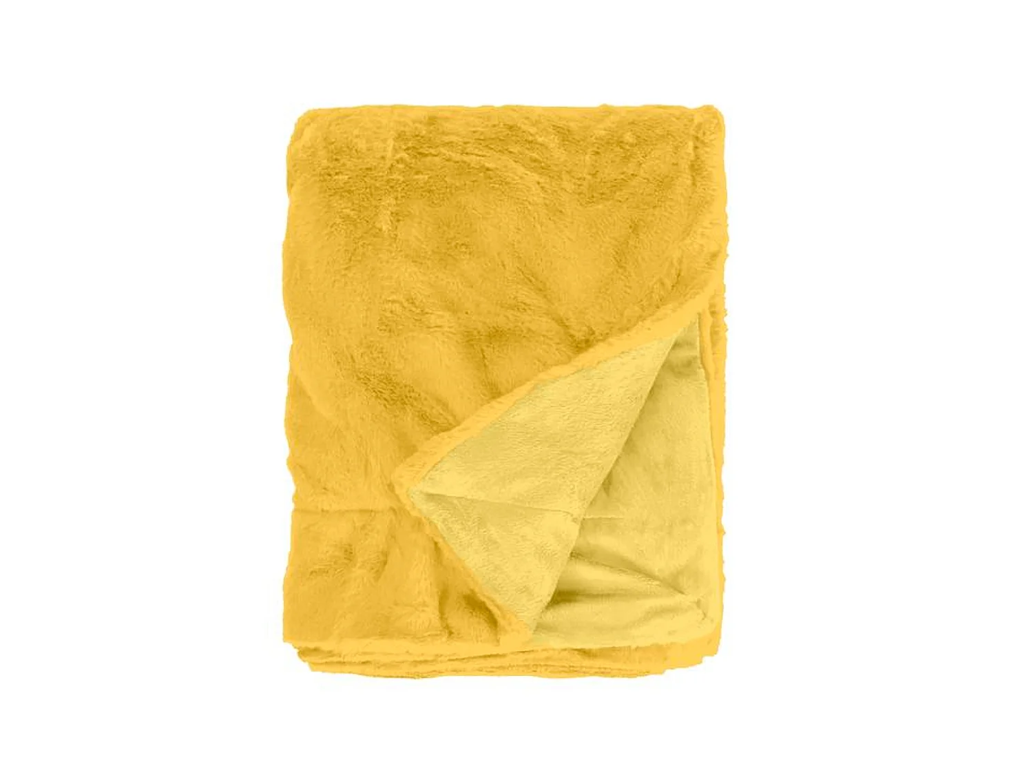 Couverture plaid jaune 130x170cm MINNOR - SACASA