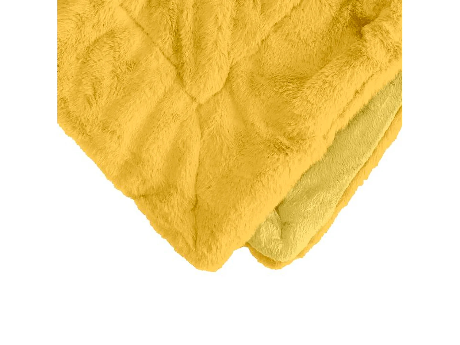 Couverture plaid jaune 130x170cm MINNOR - SACASA