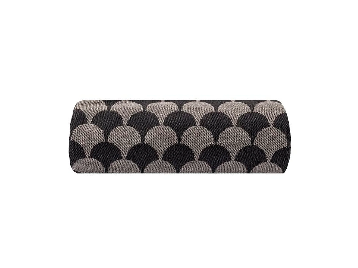 Plaid en coton Noir et gris avec franges DROPALL - SACASA