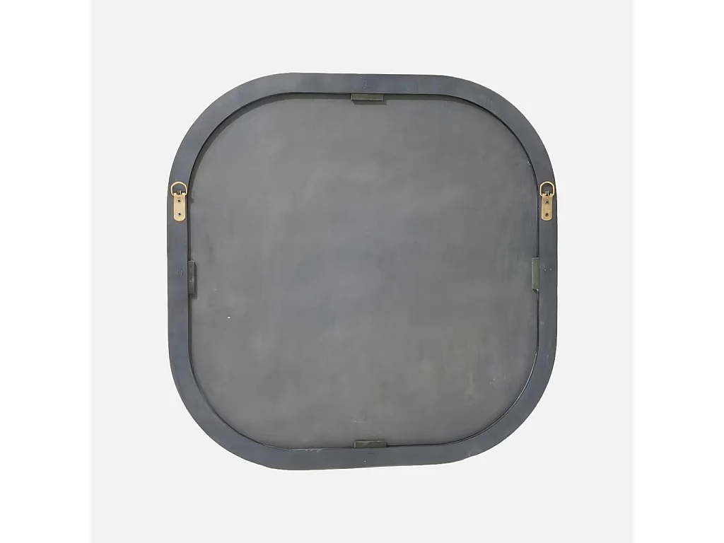 Miroir carré décor bois 60cm kaki - Nex