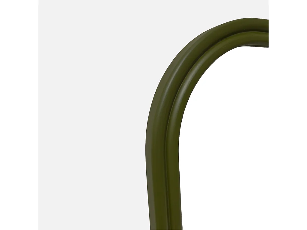 Miroir carré décor bois 60cm kaki - Nex