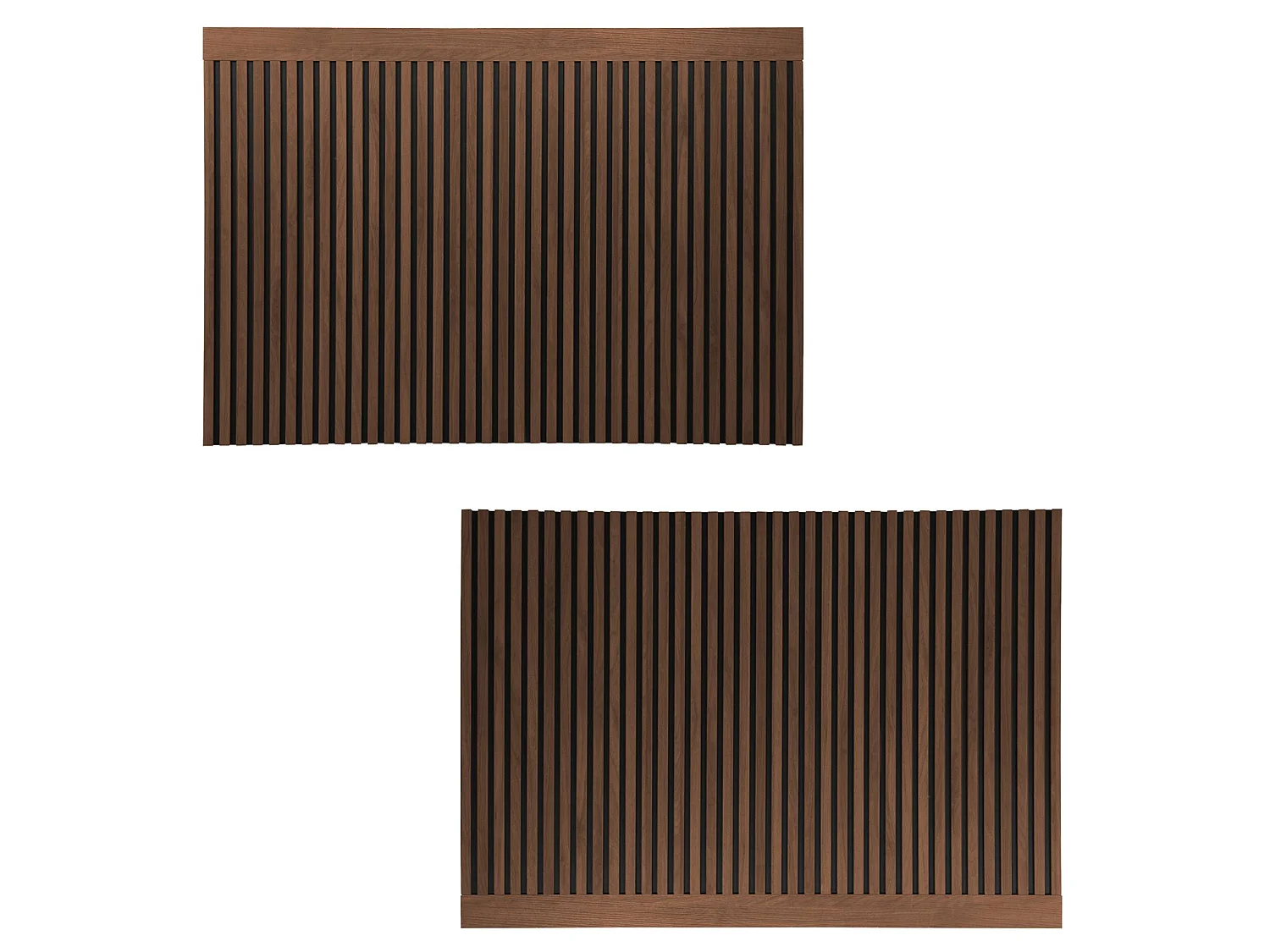 Tête de lit décor bois tasseaux décoratifs 140cm noyer - Heddo