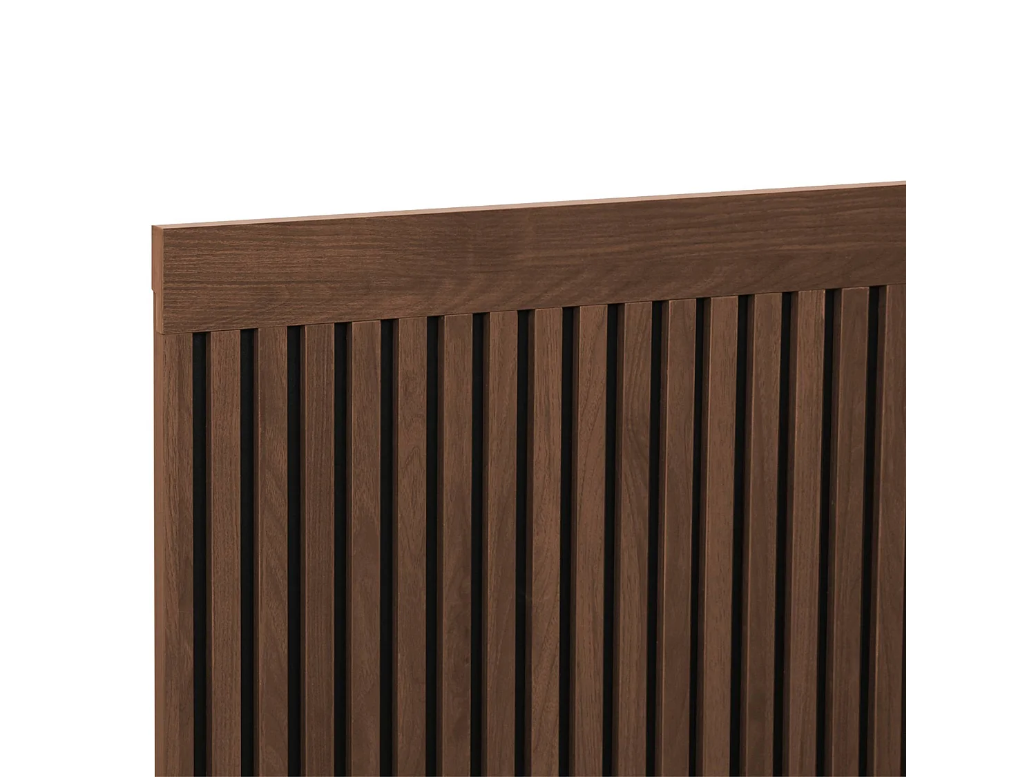 Tête de lit décor bois tasseaux décoratifs 140cm noyer - Heddo