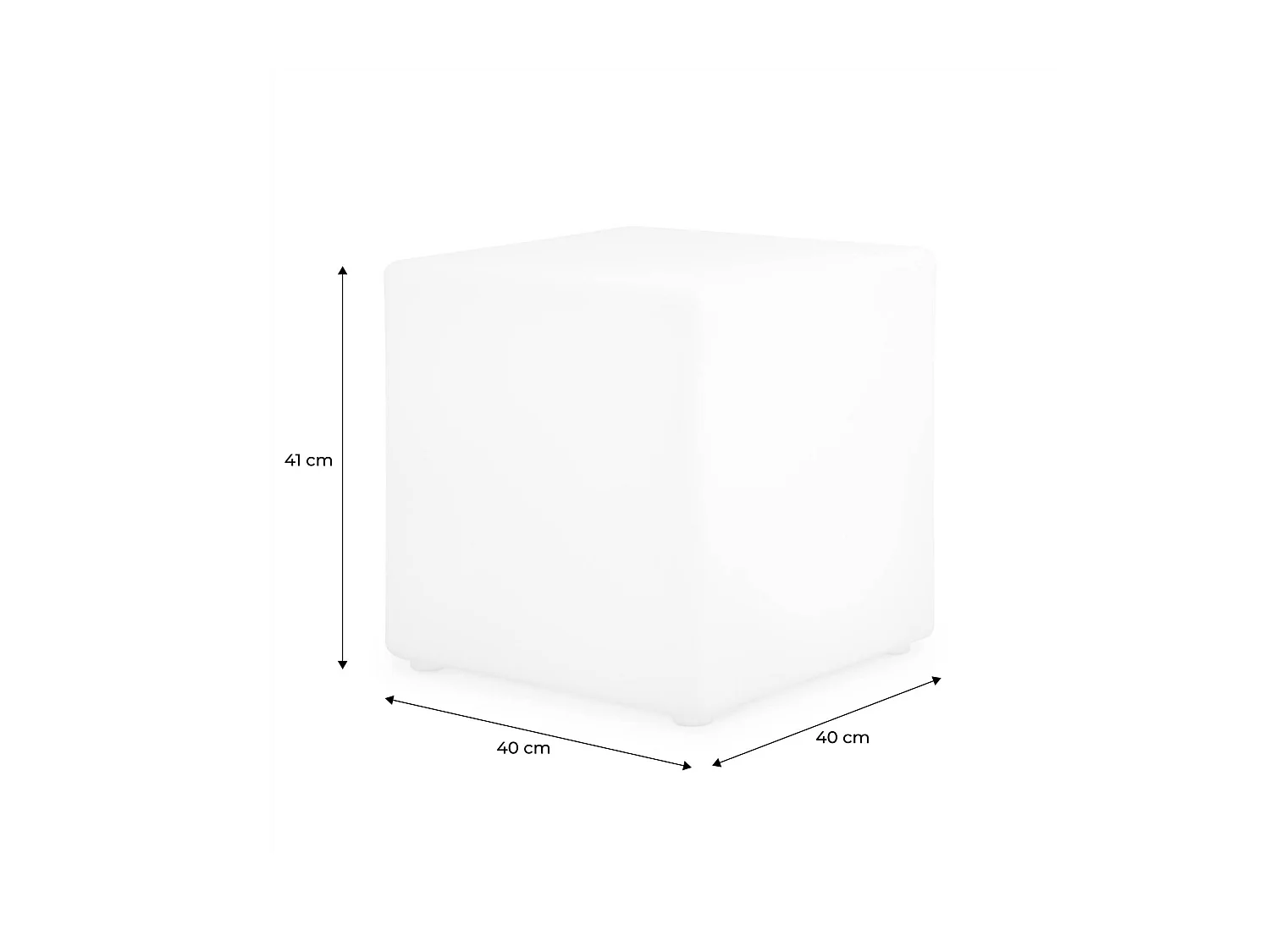Lampada a cubo led colore bianco con batteria ricaricabile, bianco