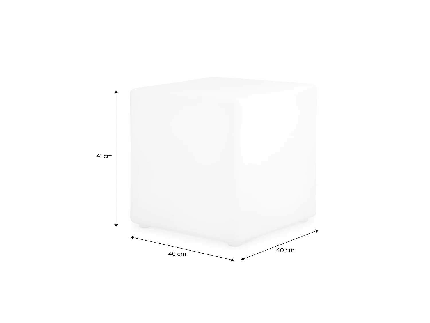 Lampada a cubo led colore bianco con batteria ricaricabile, bianco