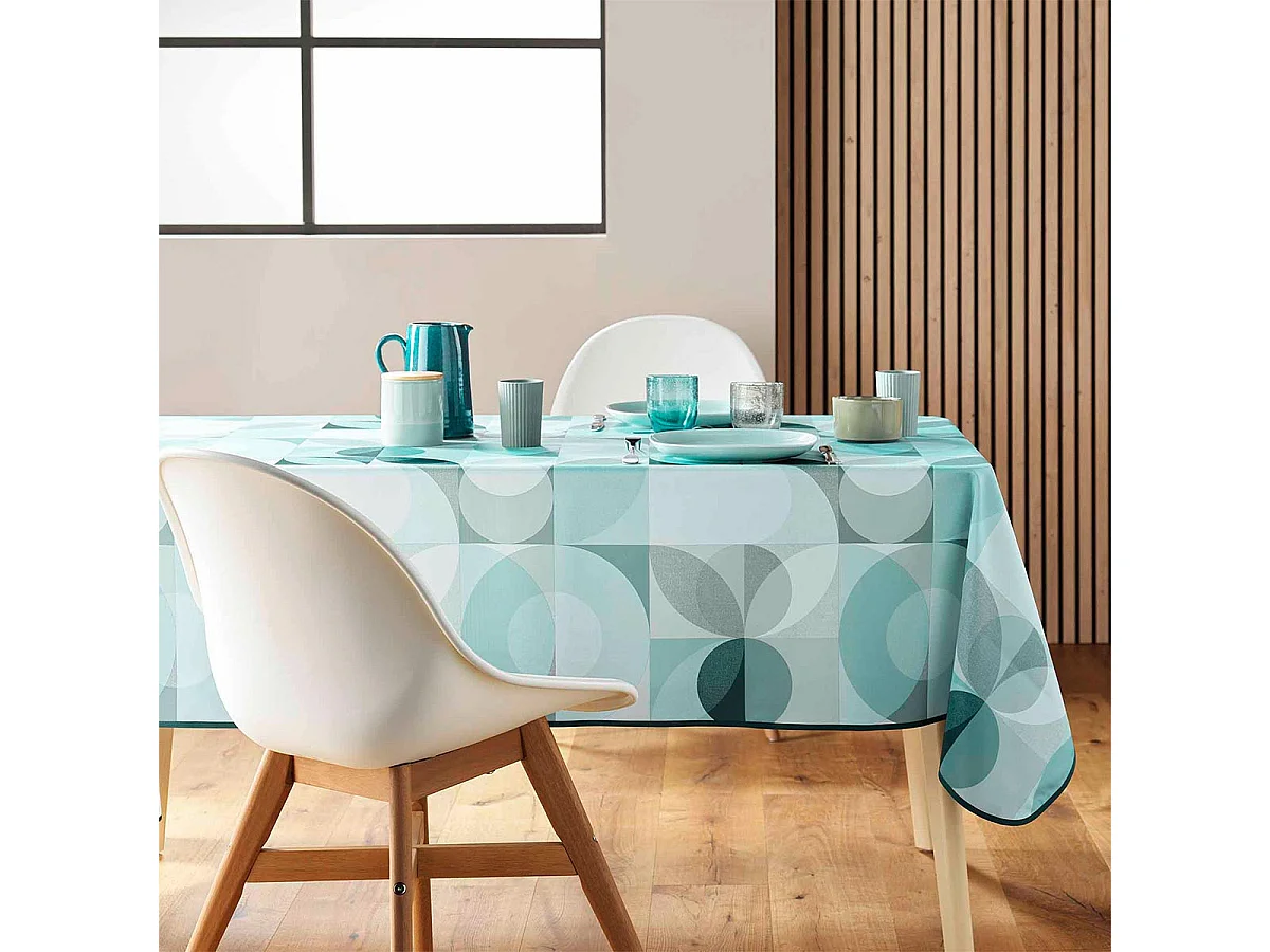 Nappe Antitache Imprimé "Tessouro" 150x240cm Sauge