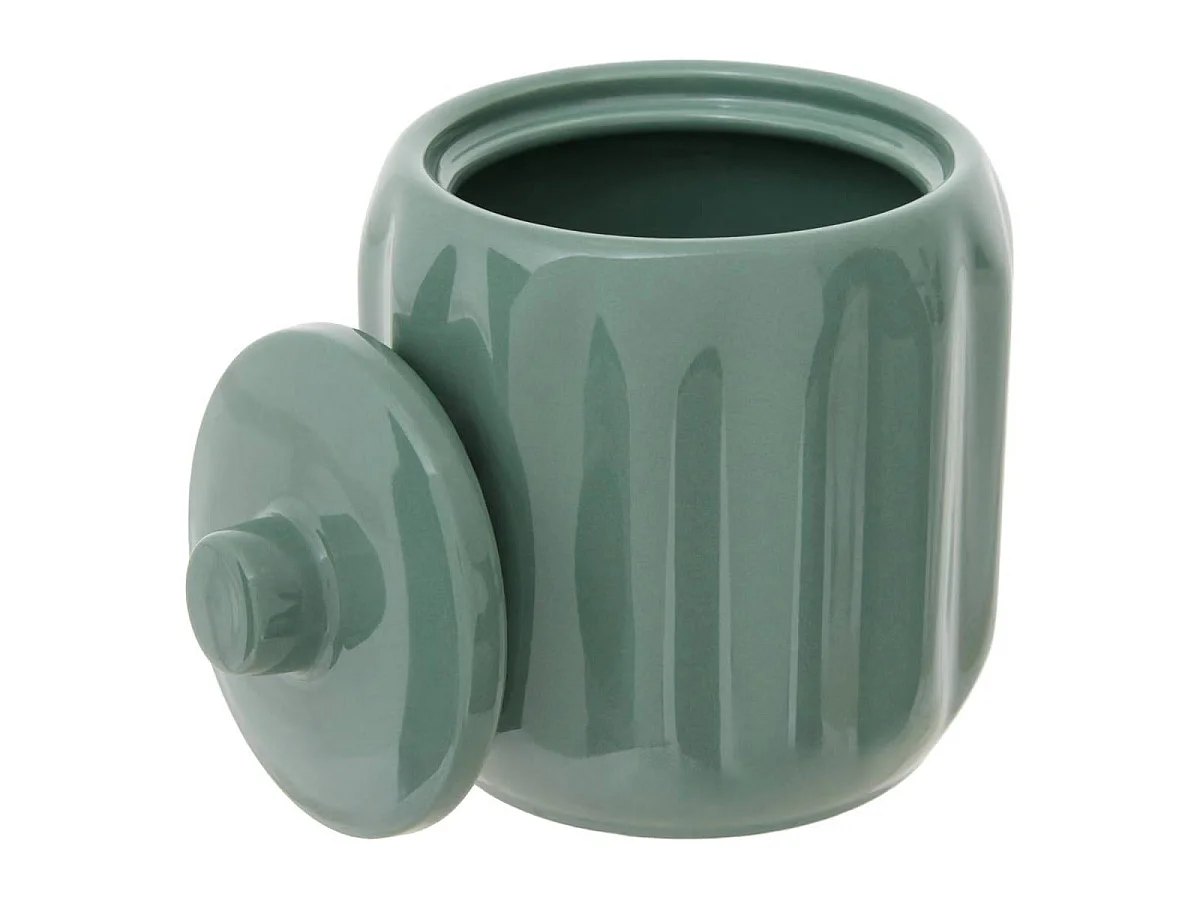 Pot à Cotons en Grès "Suny Colorama" 12cm Vert Ficus