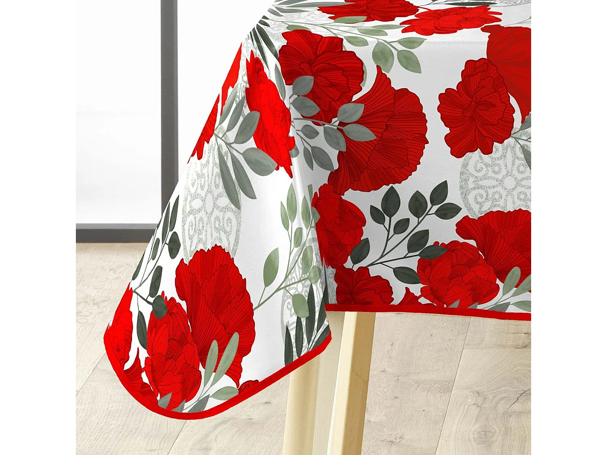 Nappe Imprimé "Occitanie" 140x240cm Rouge