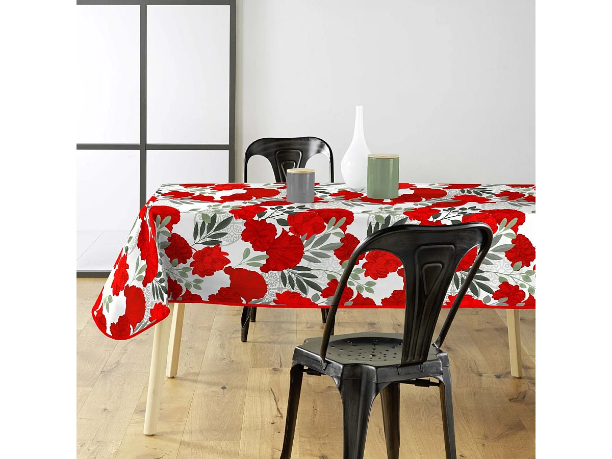 Nappe Imprimé "Occitanie" 140x240cm Rouge
