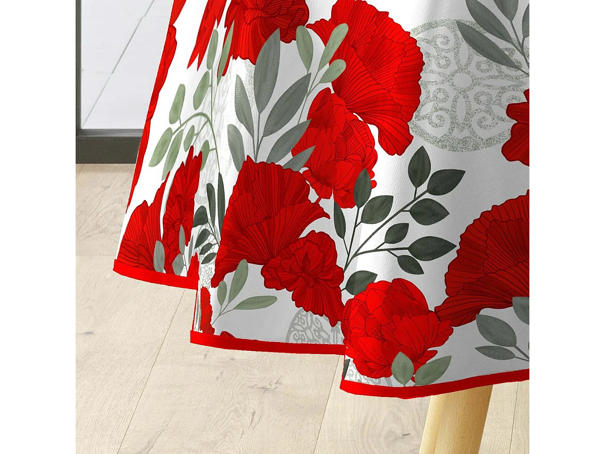 Nappe Ronde "Occitanie" 160cm Rouge