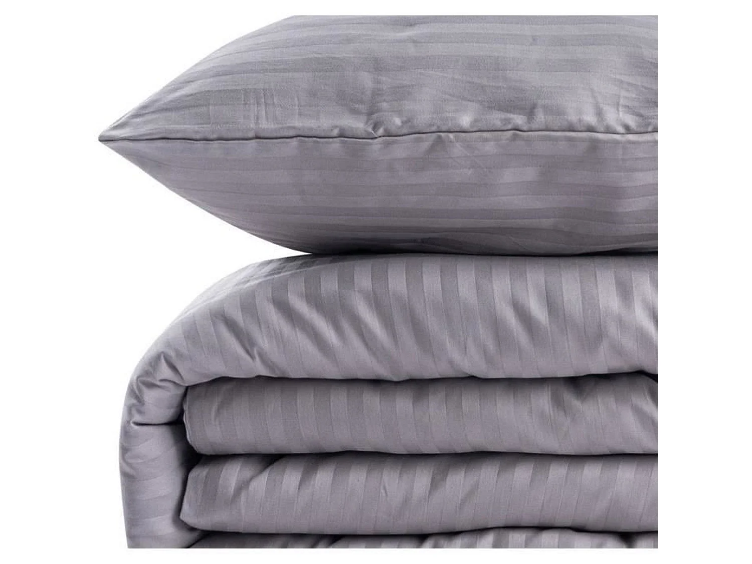 Luxe King Size Dekbedovertrek Set - 220 x 240 cm, 70% Polyester - Grijs