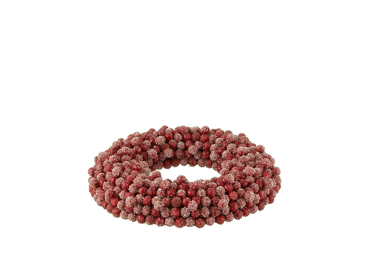 Couronne de Noël Ronde "Baies" 35cm Rouge