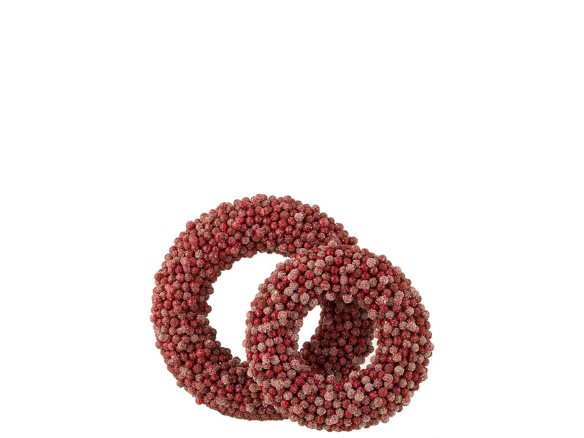 Couronne de Noël Ronde "Baies" 35cm Rouge