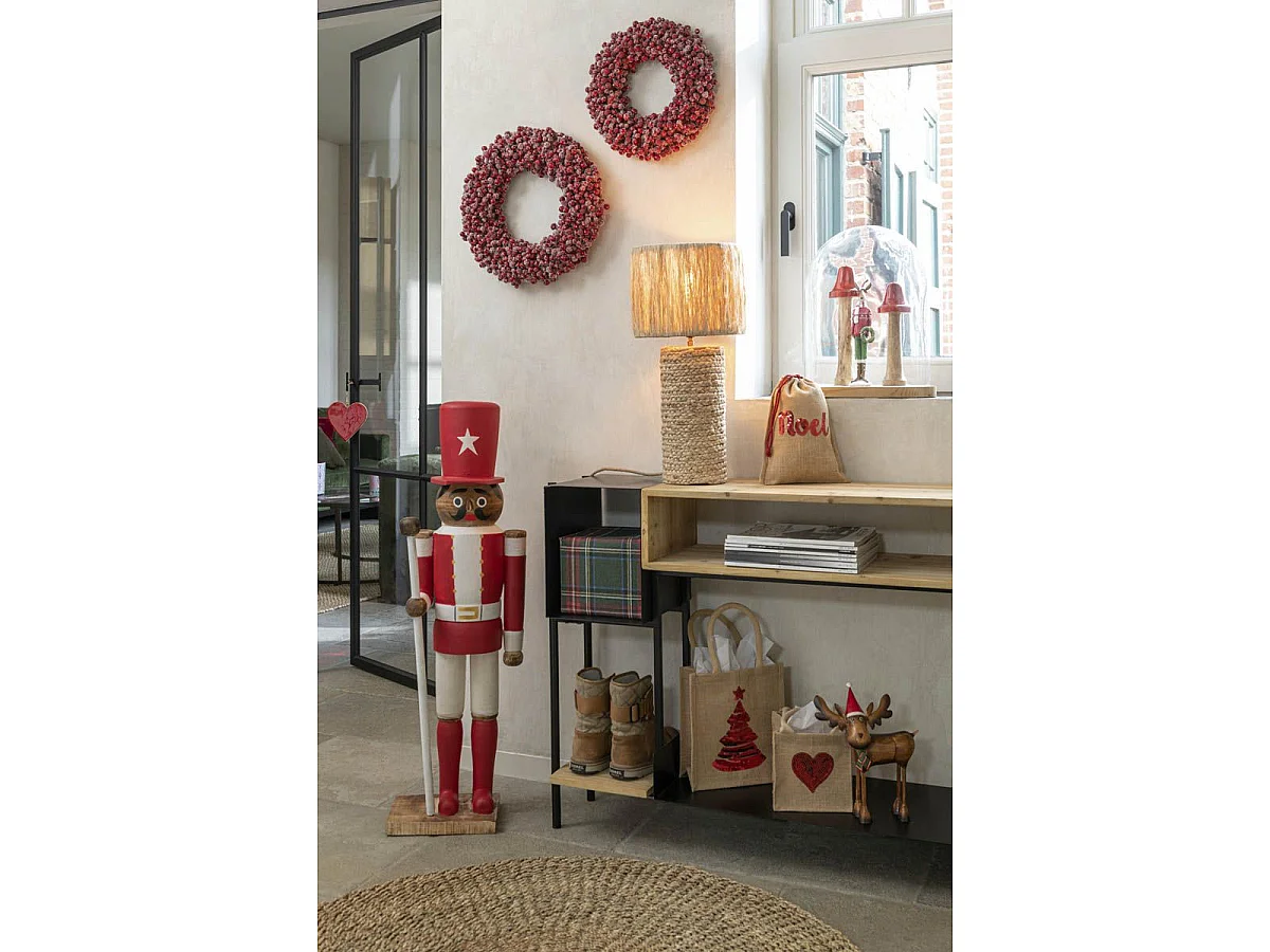 Couronne de Noël Ronde "Baies" 35cm Rouge