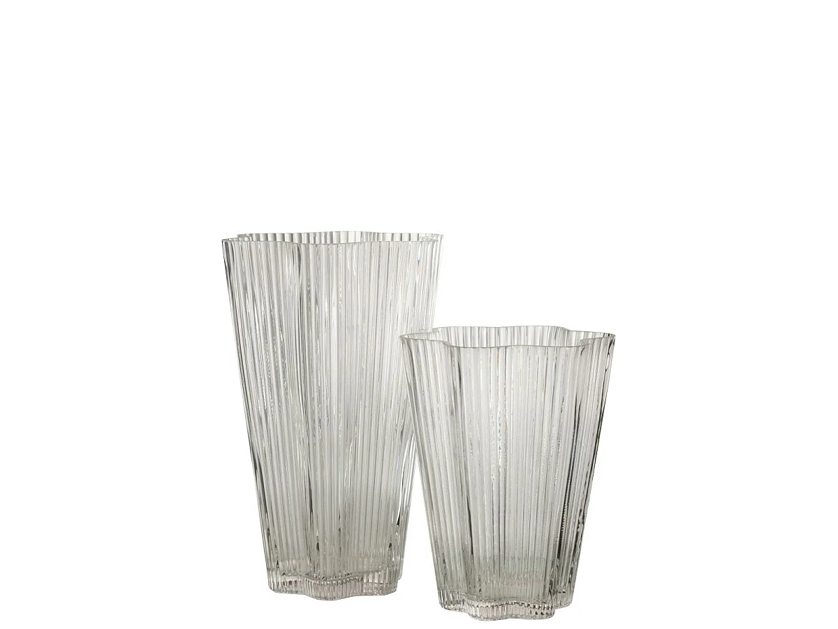 Vase Design en Verre "Clara" 20cm Transparent