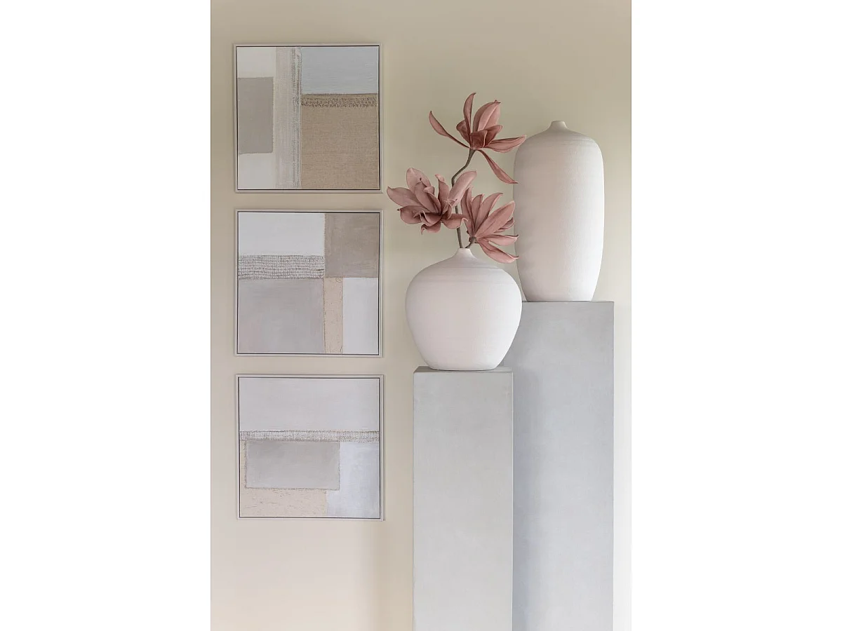 Vase Bouteille en Argile "Cassia" 35cm Blanc
