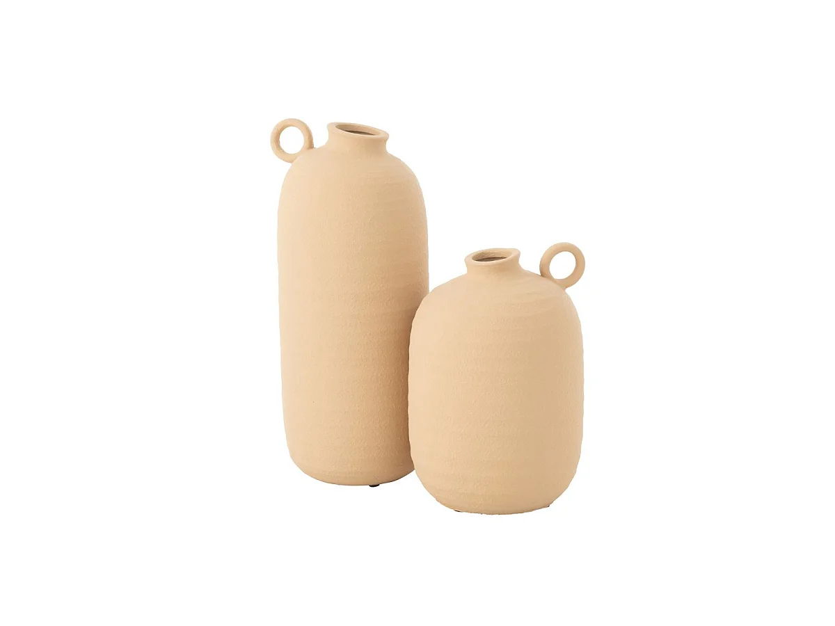 Vase Étroit en Argile "Cassia" 38cm Beige
