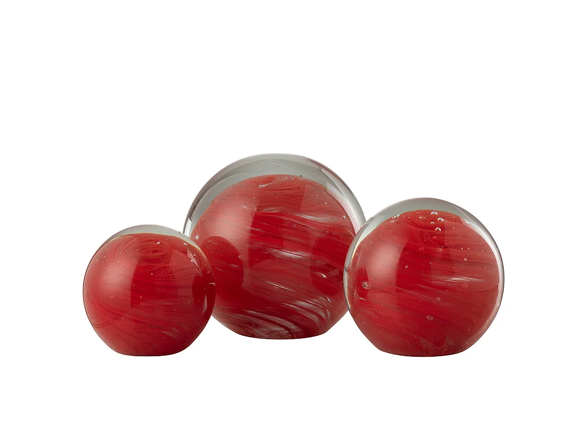 Presse-Papier en Verre "Twister" 17cm Rouge