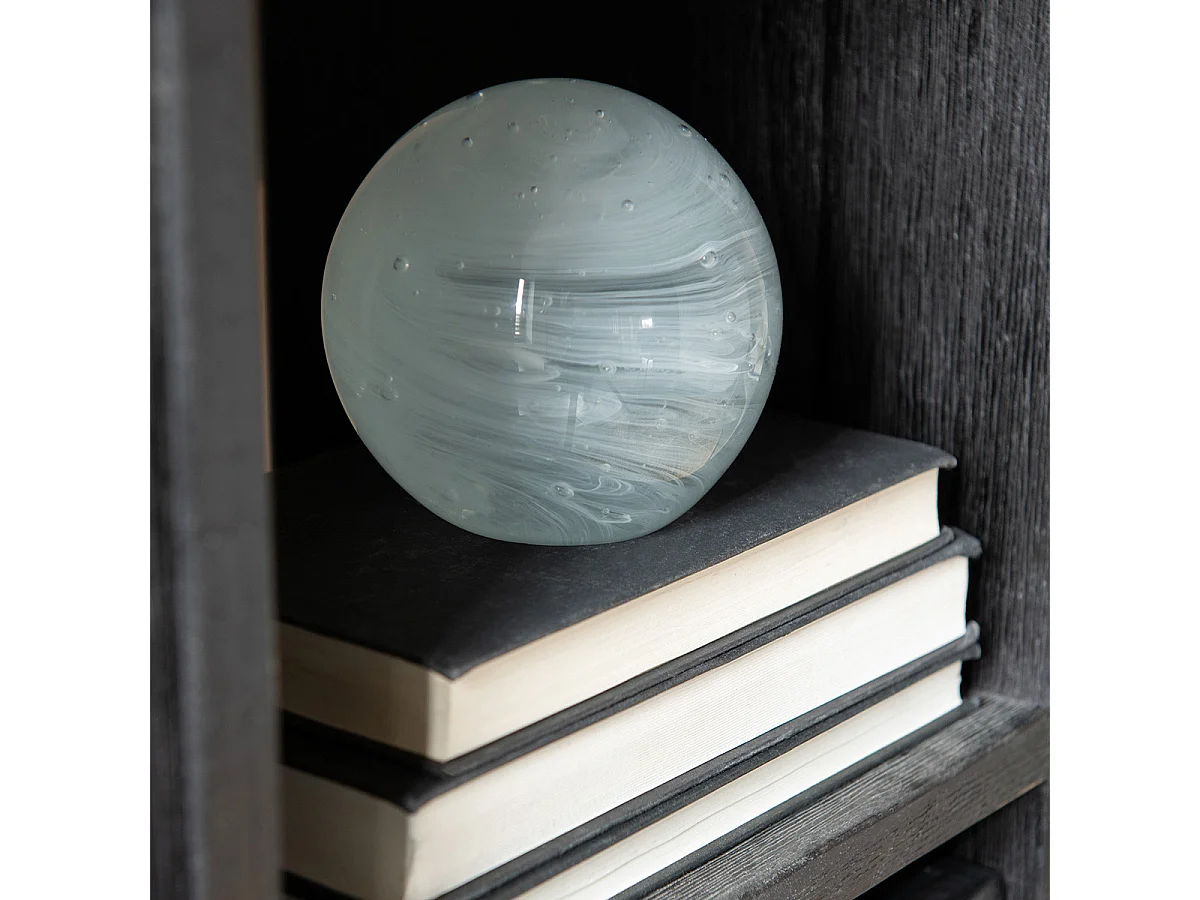 Presse-Papier en Verre "Twister" 17cm Blanc