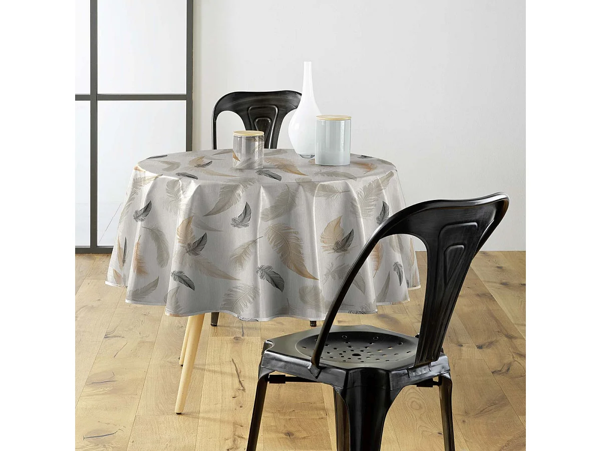 Nappe Toile Cirée Ronde Imprimé "Folea" 160cm Multicolore
