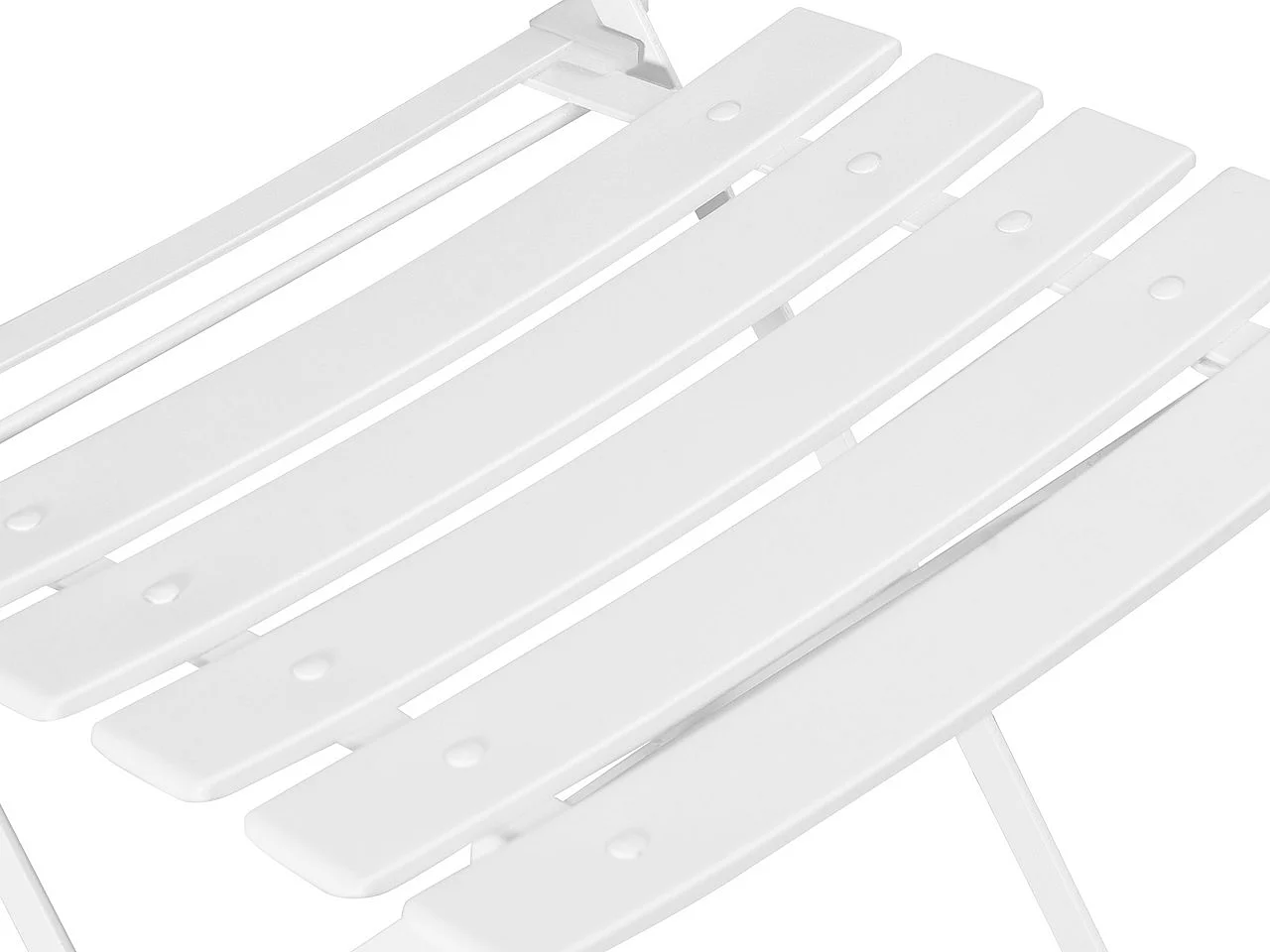 Avestar 3 pièces set bistro terrasse pliable blanc, métal rev. E