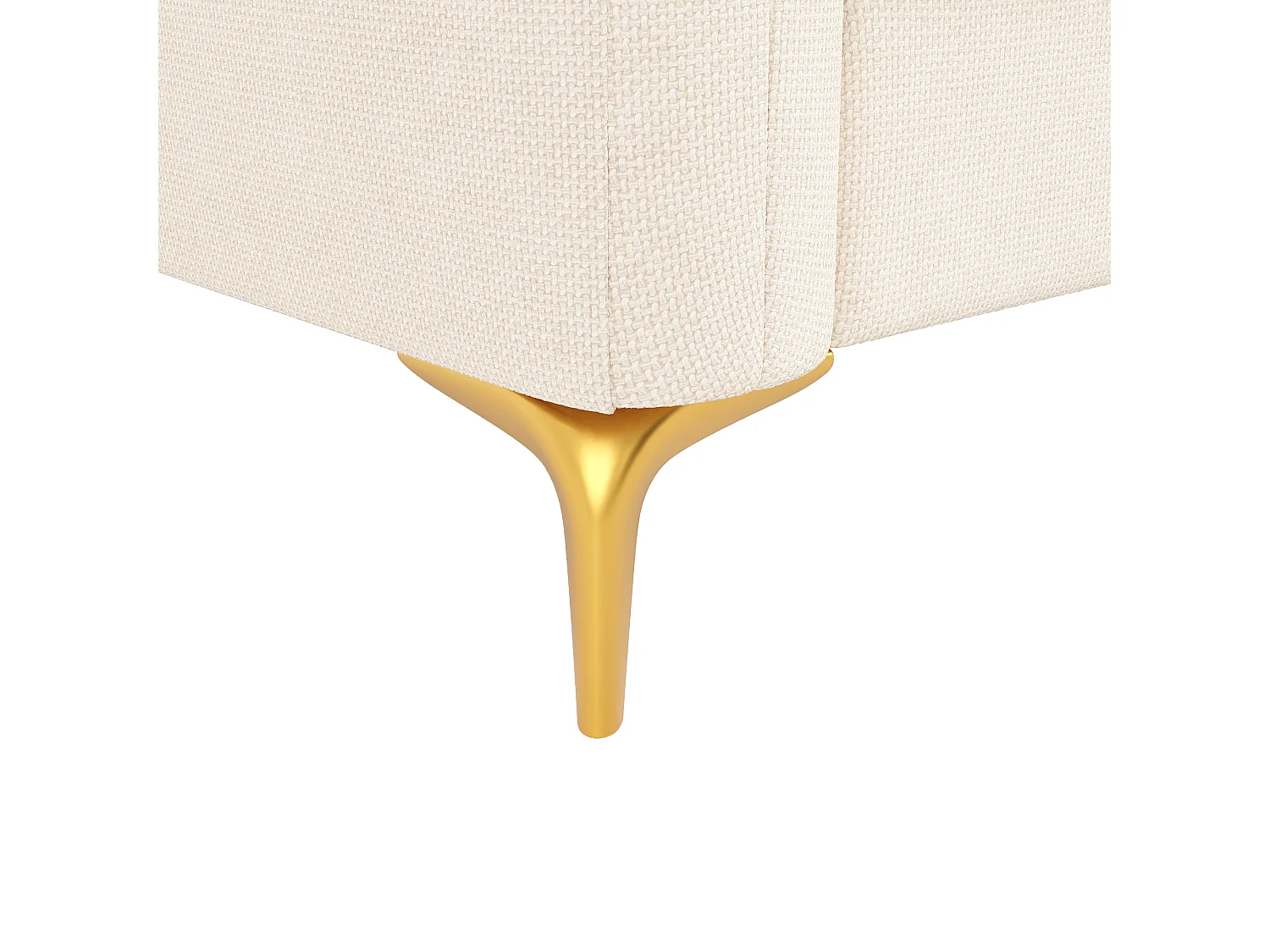 Hoekbank U-vorm 4 zitplaatsen 263 × 137 × 85 cm - met 2 opbergpoefs en 2 kussens - chenillestof - beige