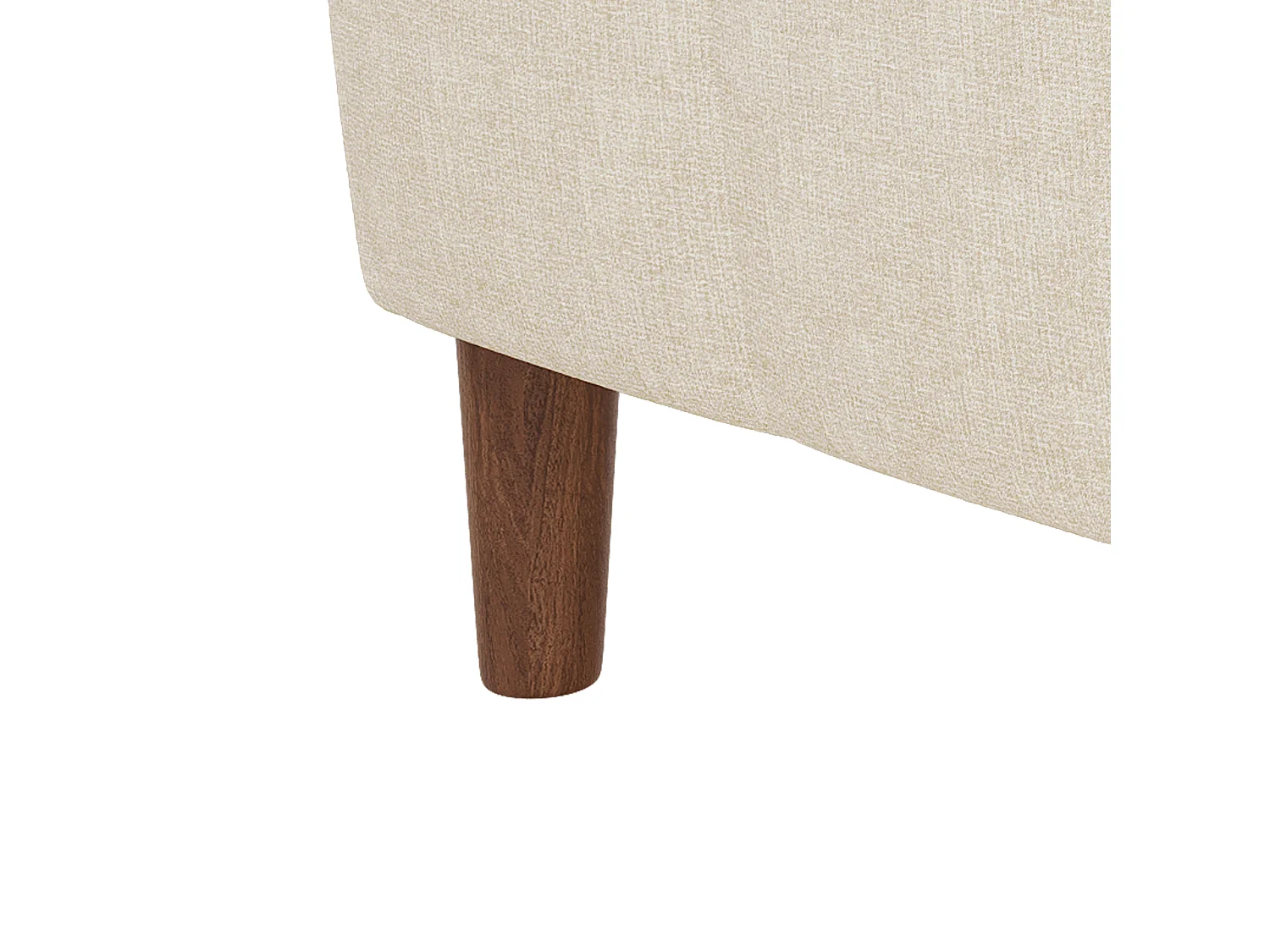 Canapé d'angle en L - Canapé 3 places - Port de chargement USB/Type-C - Poches latérales - Beige