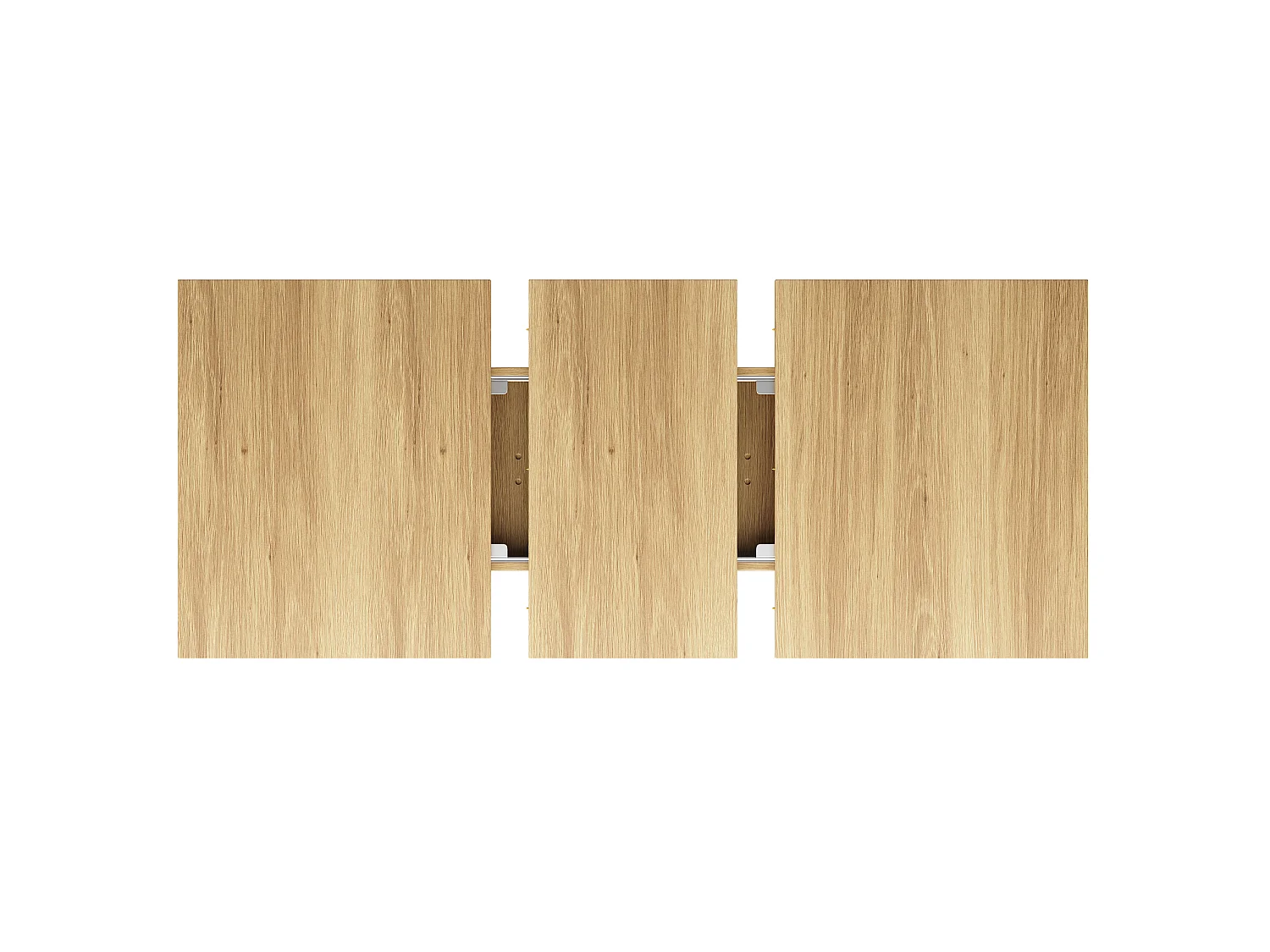 Rechthoekige Uitschuifbare Eettafel 120-160cm - Ruimtebesparende Tafel met Houtlook en Designpoten, Moderne Stijl - Natuurlijk