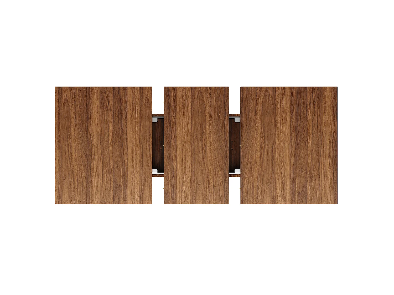 Rektangulärt Utdragbart Matsalsbord 120-160cm - Platsbesparande Bord med Trälook och Designben, Modern Stil - Valnöt