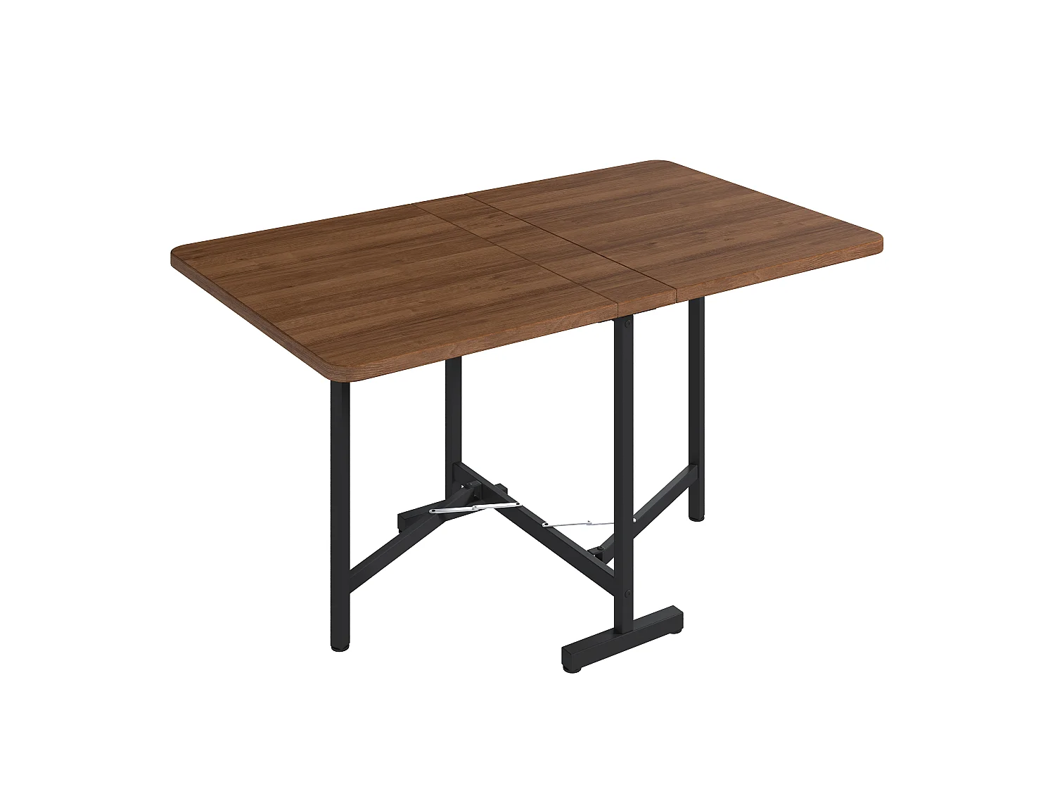 Table à manger extensible et pliable moderne - 120 x 80x75cm - adaptée pour 4 à 6 personnes - Marron