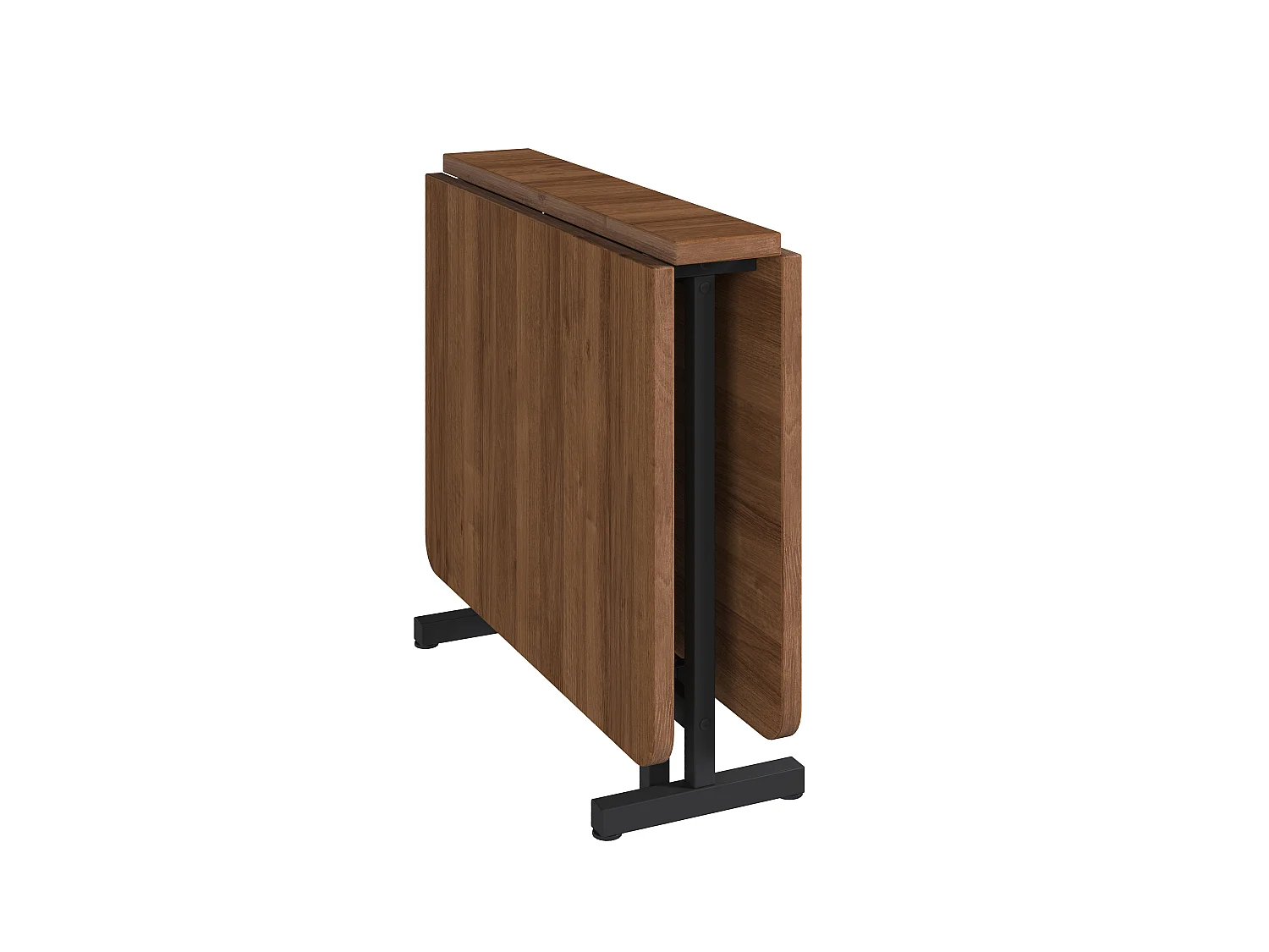Table à manger extensible et pliable moderne - 120 x 80x75cm - adaptée pour 4 à 6 personnes - Marron