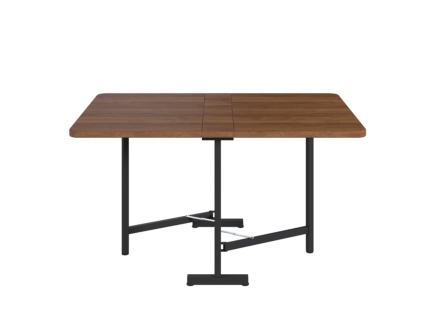 Table à manger extensible et pliable moderne - 120 x 80x75cm - adaptée pour 4 à 6 personnes - Marron