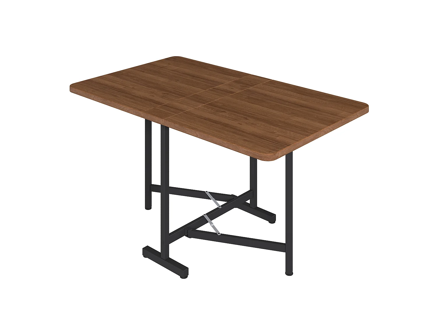 Table à manger extensible et pliable moderne - 120 x 80x75cm - adaptée pour 4 à 6 personnes - Marron