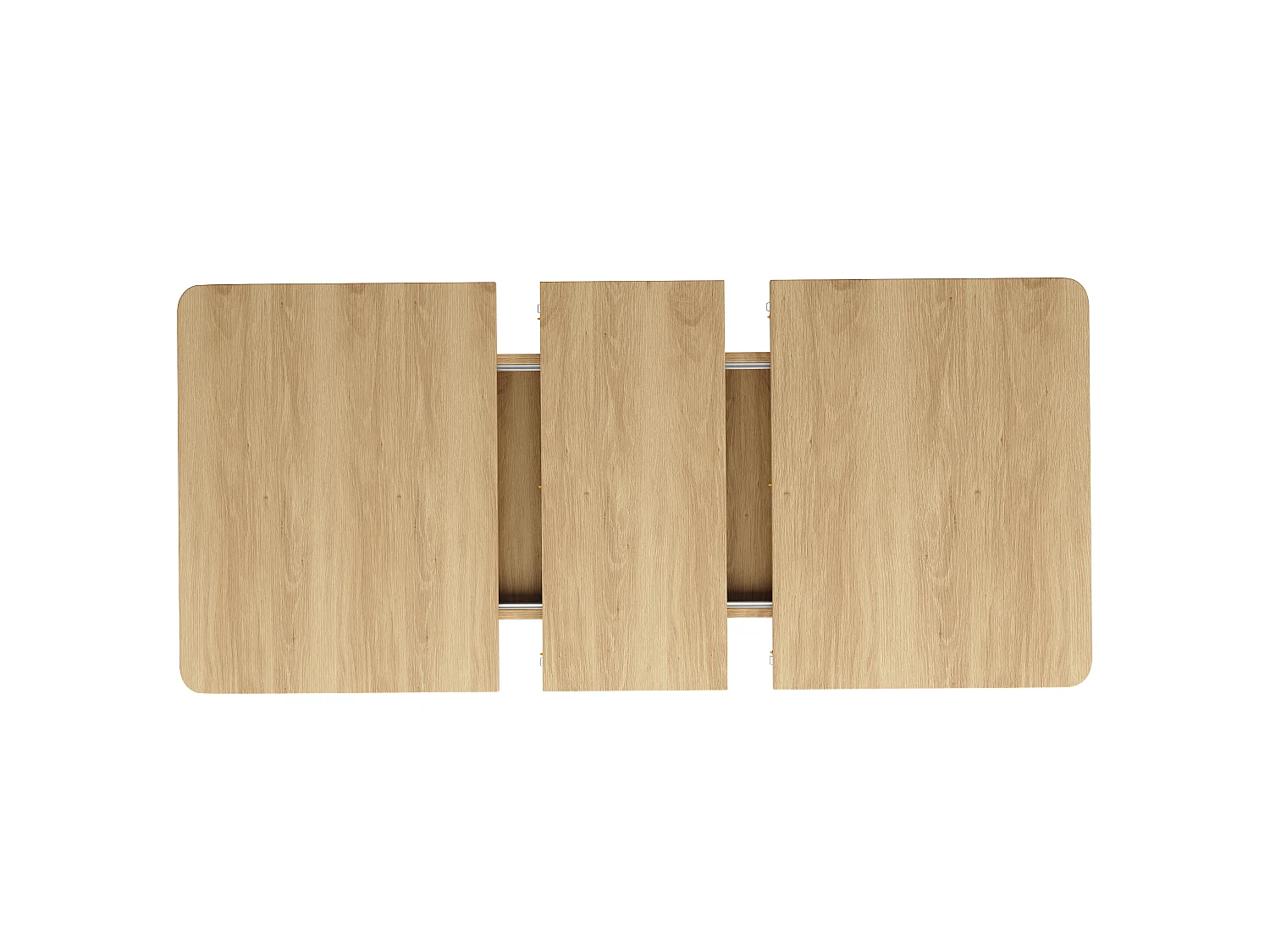 Table à Manger Rectangulaire Extensible 120-160cm - Table Gain de Place avec Pieds en V Cannelés, Style Moderne - Chêne Clair / Noyer